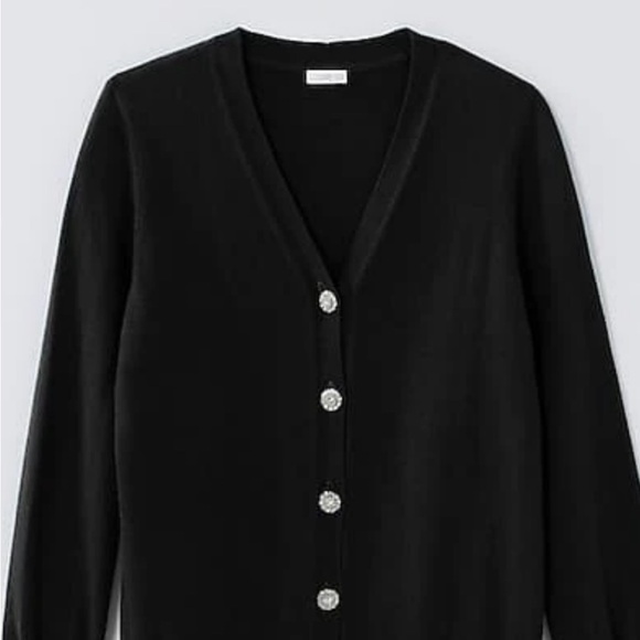 J Jill Black Bejeweled-Buttons Cardigan very soft and comfortable Size 2X NWT - Picture 9 of 14
